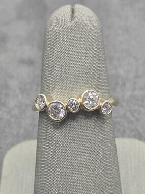 14K Yellow Gold .50cttw Lab Diamond "Bubbles" Ring (24519)